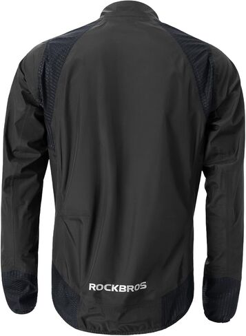 ROCKBROS Men's Cycling Rain Jacket Waterproof Running Bike Windbreaker Lightweight Jacket for Outdoor Sports in Saudi Arabia