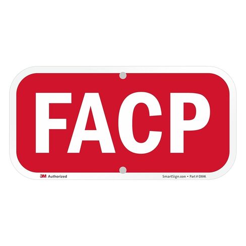 SmartSign "FACP" Fire Alarm Control Panel Sign | 6" x 12" Aluminum in Kuwait