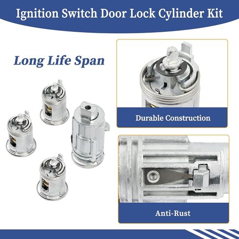 5003843AA Ignition Starter Switch Door Lock Cylinder Set w/Two Keys Compatible with Jeep Wrangler TJ 2002 2003 2004 2005 2006 Replace 68001713AA 5003843AB 4864651 in Saudi Arabia