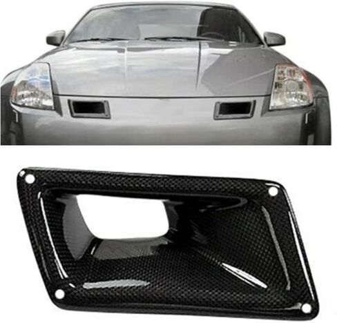 الوفير تنفيس الهواء قناة مدخل اليسار/الأيمن سائق لنيسان 350Z Z33 2003-2009 ألياف الكربون الأسود in Saudi Arabia