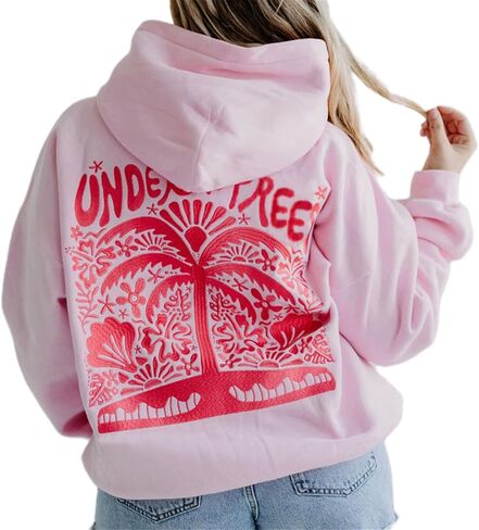 QYZ-Top Preppy Embroidered Hoodies Women Teen Girls Cute Ocean Graphic Hoodied Sweatshirt Y2K Long Sleeve Oversized Tops in Saudi Arabia