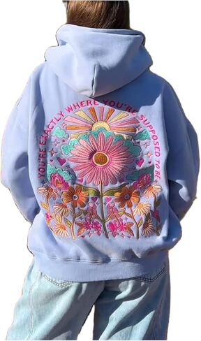 QYZ-Top Preppy Embroidered Hoodies Women Teen Girls Cute Ocean Graphic Hoodied Sweatshirt Y2K Long Sleeve Oversized Tops in Saudi Arabia