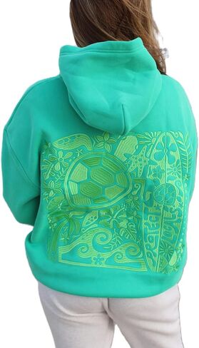 QYZ-Top Preppy Embroidered Hoodies Women Teen Girls Cute Ocean Graphic Hoodied Sweatshirt Y2K Long Sleeve Oversized Tops in Saudi Arabia