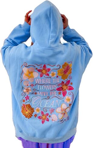 QYZ-Top Preppy Embroidered Hoodies Women Teen Girls Cute Ocean Graphic Hoodied Sweatshirt Y2K Long Sleeve Oversized Tops in Saudi Arabia