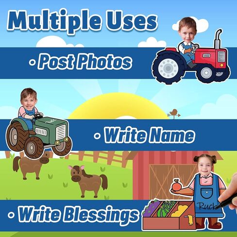 90 Pcs Farmer DIY Cutouts Farm Cut-Outs Funny Farmhouse Life Paper Cutting with 150 Pcs Glue Points for Crafts Party Classroom Bulletin Board Photo in Saudi Arabia