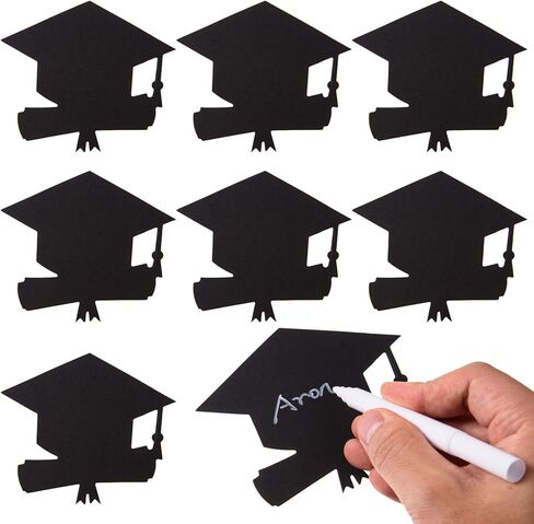 MixTeach 200 Pcs Grad Caps Cutouts 3.94" Paper Graduation Cap with Diploma Shapes Die Cut Class of 2026 Graduation Party Decorations Hat Cutouts for High School College Party Supplies in Saudi Arabia