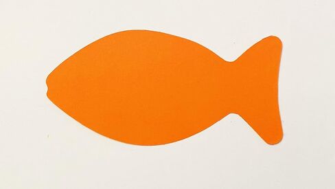 SHAPES ETC. 31 Pcs Faith Fish Large Assorted Color Cut-Outs 4.75in x 2.25in, Construction Paper Shapes, Bulletin Board Decorations, DIY Crafts, Spring, Summer, Religion, Wall Cutouts, Made in USA in Saudi Arabia