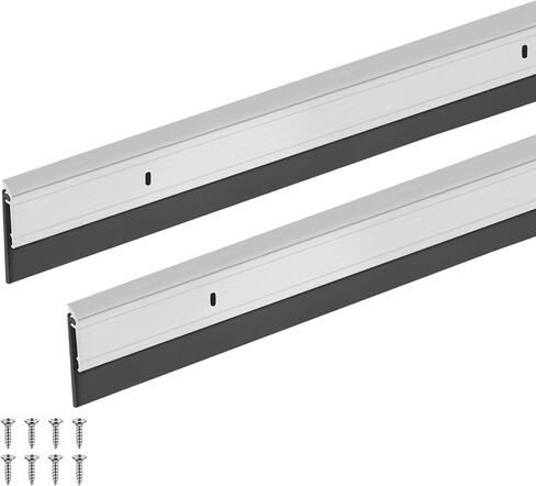 4 Pcs 1-3/4 x 36 Inch Door Draft Stopper Door Sweep for Bottom of Door, Seal Sliding for Exterior and Interior Doors, Dust and Noise Insulation Weather Stripping Draft Guard Insulator in Kuwait