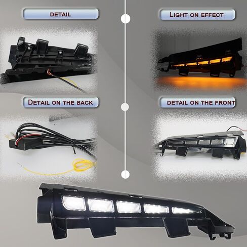 LED Front Wheel Arches Side Marker Light Sequential Turn Signal Lamp Fit for Toyota Tacoma 2024 2025 2026,Replacement Front Fender Flares OEM Trim Upgrade DRL Kit(Only Fit SR SR 5 Model) in Saudi Arabia