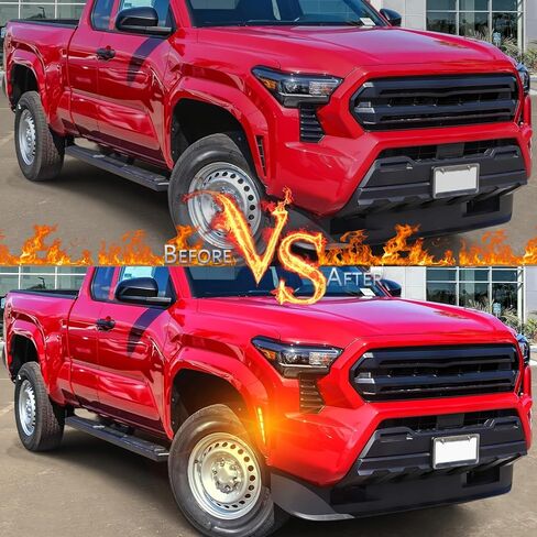 LED Front Wheel Arches Side Marker Light Sequential Turn Signal Lamp Fit for Toyota Tacoma 2024 2025 2026,Replacement Front Fender Flares OEM Trim Upgrade DRL Kit(Only Fit SR SR 5 Model) in Saudi Arabia