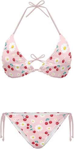 Women String Bikini Swimsuits Triangle Halter Swimsuits 2 Piece Cheeky Brazilian Bathing Suits in Saudi Arabia