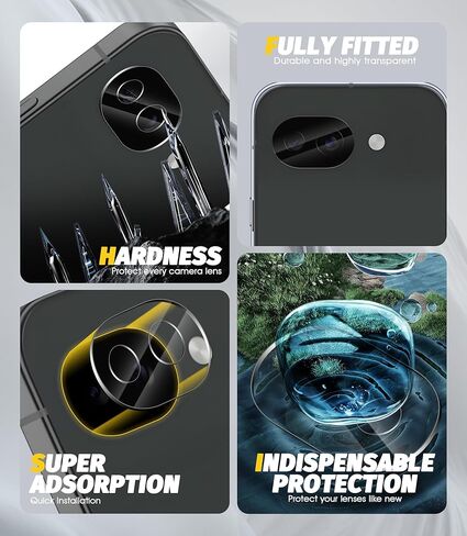 Orzero (3 Pack) Camera Lens Protector Compatible for Google Pixel 8a, Tempered Glass 9 Hardness High Definition Anti-Scratch Bubble-Free in Saudi Arabia