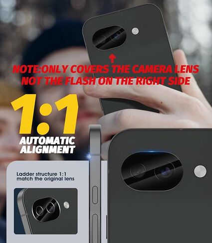 Orzero (3 Pack) Camera Lens Protector Compatible for Google Pixel 8a, Tempered Glass 9 Hardness High Definition Anti-Scratch Bubble-Free in Saudi Arabia