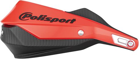 Polisport Trail Blazer Handguard for Motocross - واقي اليد للإصلاح الشامل - ملفوف بالكامل لظروف الركوب القصوى، مصنوع من الألومنيوم 6061 T6 للدراجات الصغيرة والموتاردية والأوساخ - Wh/Blk in Saudi Arabia