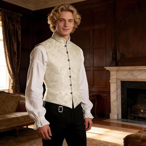 سترة Tudor Nobleman الأصلية لعصر النهضة Faire Brocade للرجال زي هنري التاريخي المزدوج القابل للتعديل in Kuwait