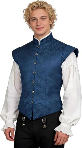 سترة Tudor Nobleman الأصلية لعصر النهضة Faire Brocade للرجال زي هنري التاريخي المزدوج القابل للتعديل in Kuwait