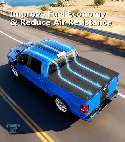 غطاء تونيو صلب رباعي الطي من PM متوافق مع 2017-2026 Ford F-250 وF-350 Super Duty - غطاء سرير شاحنة للحماية من جميع الأحوال الجوية يناسب سرير مقاس 6'10 بوصة (82 بوصة) in Saudi Arabia