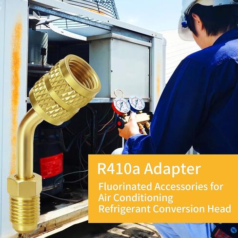 2 قطعة محول R410a، محول HVAC، 5/16 SAE أنثى قارنة توصيل سريعة إلى 1/4 موصلات منفذ شحن فراغ HVAC ذكر، محول سبليت صغير لخدمة تبريد مكيف الهواء in Kuwait