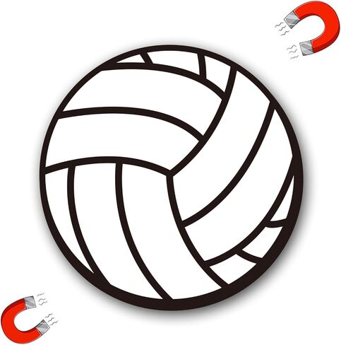 Volleyball Magnet Car Decal - 5 Inch - Automotive Magnet for Cars, Trucks, SUVs- Any Magnetic Surface - A Display by Volleyball Enthusiasts in Saudi Arabia
