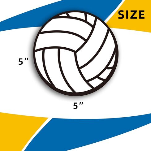 Volleyball Magnet Car Decal - 5 Inch - Automotive Magnet for Cars, Trucks, SUVs- Any Magnetic Surface - A Display by Volleyball Enthusiasts in Saudi Arabia
