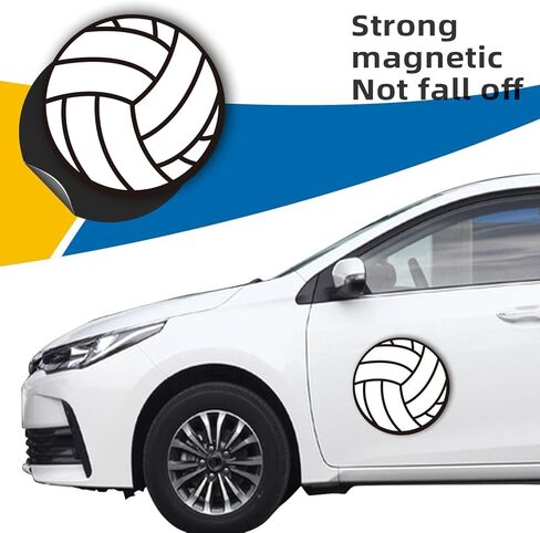 Volleyball Magnet Car Decal - 5 Inch - Automotive Magnet for Cars, Trucks, SUVs- Any Magnetic Surface - A Display by Volleyball Enthusiasts in Saudi Arabia