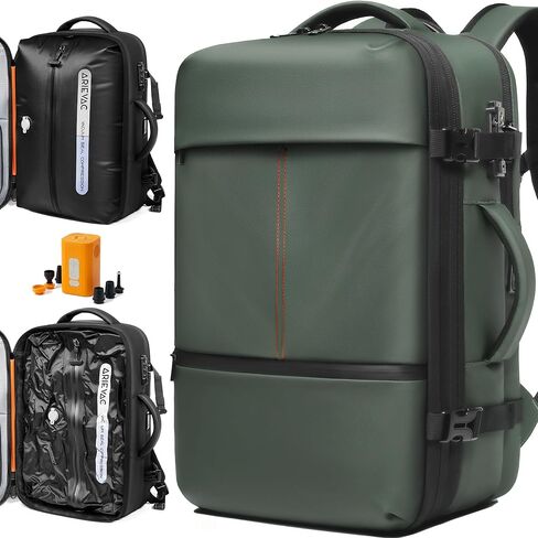 Vacuum Backpack Travel 80L Expandable Carry On Laptop Travel Backpack with TSA Lock (with Pump) in Saudi Arabia