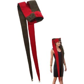 Extra Long Jester Hat Medieval Clown Costumes Jingle Bell Clown Hat for Halloween Carnival Party in Kuwait