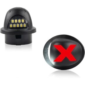 مجموعة مصابيح LED للوحة الترخيص لسيارة Ford F150 Heritage F250 F350، عدسات بيضاء وحمراء 6000K، حزمة من 2 (في انتظار براءة اختراع Xstyle) in Kuwait