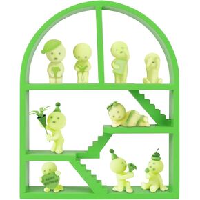 رف عرض أخضر متوافق مع شخصيات Smiski Mini، حامل منظم لصندوق Smiski Blind Box المتوهج في الظلام، رف تخزين مزخرف لـ Smiski Hippers، 11.8 × 9.4 بوصة in Kuwait