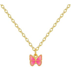 Dainty 18K Gold Plated Butterfly Necklaces Cute Gold Necklace for Women Simple Choker Jewelry for Women Trendy Jewelry Gifts in Kuwait