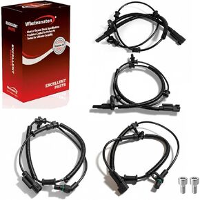 ABS Wheel Speed Sensor 4Pcs: Front Rear Left & Right Compatible with Ram 2013-2018 1500 V6 3.0L/3.6L/3.7L V8 4.7L/5.7L, 2019-2020 1500 Classic V6 3.0L/3.6L V8 5.7L in Kuwait