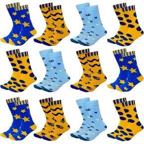 12 زوجًا من الجوارب العالمية للتوعية بمتلازمة داون، جوارب للكاحل كاجوال منخفضة القطع بشريط أزرق أصفر، هدايا للتوعية بمتلازمة داون للمدرسة والحملات الخيرية والمناسبات ومستلزمات الهدايا in Kuwait