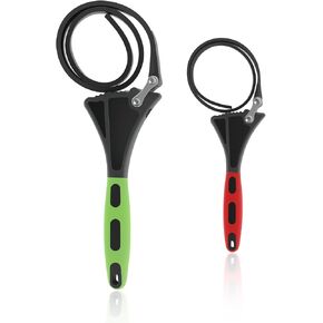 مجموعة مفاتيح ربط مطاطية قابلة للتعديل، مفتاح فلتر الزيت بقطر أقصى 8 بوصات (كبير) و6 بوصات (صغير) لفلتر مياه رأس الدش، مجموعة فتاحة البرطمانات (قطعتان) in Kuwait