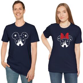 تي شيرتات برسومات زوجين بتصميم Mouse Star Castle متطابقين in Kuwait