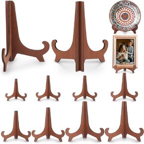 8 Pack Plate Stands for Display Wooden Display Stand Holder 5/6/7/8/9/10inch for Displaying Decorative Picture Frame Dish Photo Plaque Platter Wood Stand in Kuwait