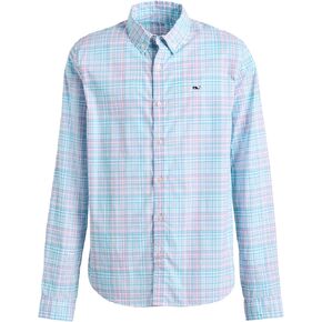 Vineyard Vines Boys' Boys' Parrotfish Plaid Featherweight Performance Shirt in Kuwait