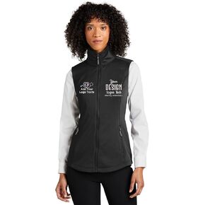 INK STITCH Women L906 Custom Personalized Embroidery Logo Texts Collective Smooth Fleece Vests in Kuwait