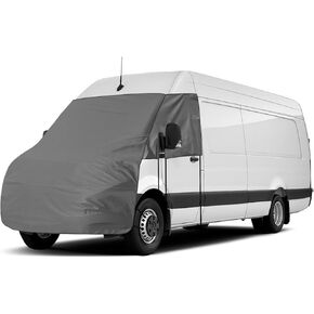 غطاء مظلة للزجاج الأمامي والمحرك متوافق مع 2019-2026 Benz Sprinter، للحماية من الأشعة فوق البنفسجية ودرع الخصوصية، رمادي مع فتحات مرآة in Kuwait