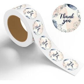 StickerJet Thank You Stickers Roll – 2"x2" Round Labels, 500 Stickers– Easy Peel & Stick, Premium Paper, Made in USA – Self-Adhesive for Packaging, Envelopes, and Gifts in Kuwait