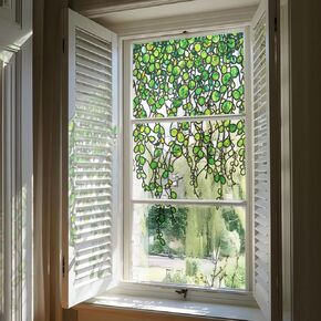 Original Hand Drawn Stained Glass Floral Window Hanging Clings in Kuwait