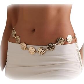 Summer Beach Adjustable Waist Belt Metal Round Waist Body Chain Jewelry Bikini Belly Chain Belt for Women Dress Jeans in Saudi Arabia