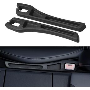 Car Seat Gap Filler Organizer, 2PCS Multifunctional Vehicle Fill Gap Blocker with Storage Slot Between Seat & Console, Anti-Drop Auto Interior Organization, Universal Fit (Black) in Kuwait