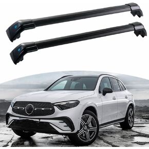 2PCS Crossbar Cross Bar Fit for Mercedes Benz GLC X254 2023-2026 Aluminum Luggage Cargo Carrier Roof Rack Rails Anti-Theft Locks Lockable in Saudi Arabia