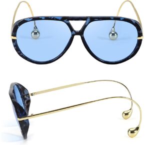 نظارات شمسية أفياتور كبيرة الحجم مع حلق للنساء، كبيرة الحجم، حماية من الأشعة فوق البنفسجية 400، 2025 ظلال للسيدات in Kuwait