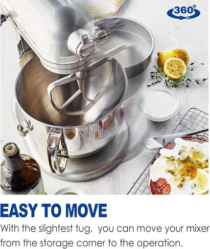 حصيرة منزلق خلاط MIMORE لخلاط حامل KitchenAid 4.5-5 QT رأس إمالة، حصيرة خلاط متوافقة مع ملحقات خلاط KitchenAid الكلاسيكية 4.5 QT 5 QT Artisan Kitchen Aid Mixer Slider Mat in Kuwait