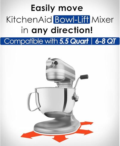 حصيرة منزلق خلاط MIMORE لخلاط حامل KitchenAid 4.5-5 QT رأس إمالة، حصيرة خلاط متوافقة مع ملحقات خلاط KitchenAid الكلاسيكية 4.5 QT 5 QT Artisan Kitchen Aid Mixer Slider Mat in Kuwait