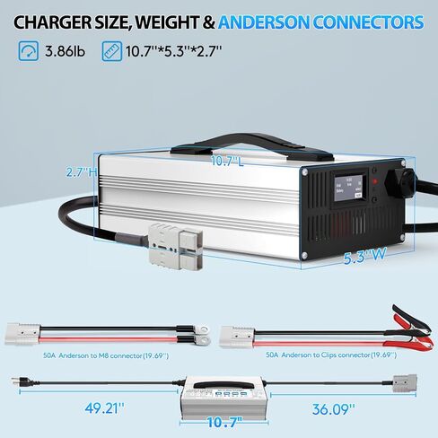 12V/24V LiFePO4 & AGM الكل في واحد شاحن بطارية قابل للتعديل الحالي 6A-30A LiFePO4 14.6V 30A، 29.2V 30A، الرصاص الحمضية، AGM، هلام شاحن بطارية ذكي سريع للسيارة، RV، قارب، شاحنة، النظام الشمسي in Kuwait