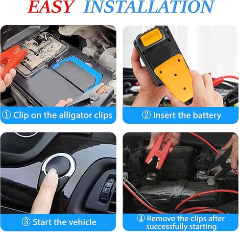 Jumper Cables for Car with Adapter for DEWALT 20V Batteries,2FT 8AWG Portable Battery Dewalt Jumper Starter Automotive Booster Cables Power for Car Jump Starting Using Tool in Saudi Arabia