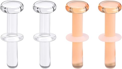 BodyAce 4Pcs Glass Piercing Retainers Nose Rings Studs 14G 16G 18G Curved Tragus Earrings Cartilage Conch Helix Retainer Belly Nose Piercing Jewelry for Men Women in Saudi Arabia