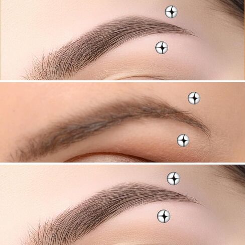 8pcs Eyebrow Piercing Jewelry 16g Vertical Labret Lip Jewelry Surgical Steel Curved Barbell Silver Eyebrow Rings Rook Piercing Jewelrys Helix Conch Daith Earrings for Women Men in Saudi Arabia